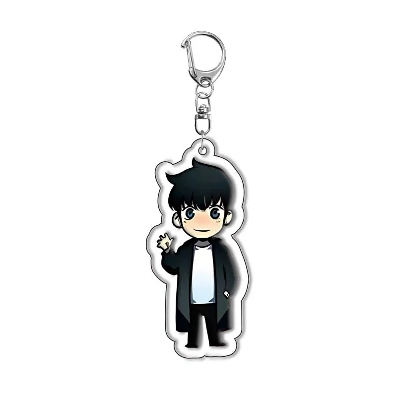 Anime Solo Leveling Keychain Cartoon Cute Figure Kawaii Shadow Warrior Pendant Car Key Chain Ring Bag Accessories Jewelry Gifts