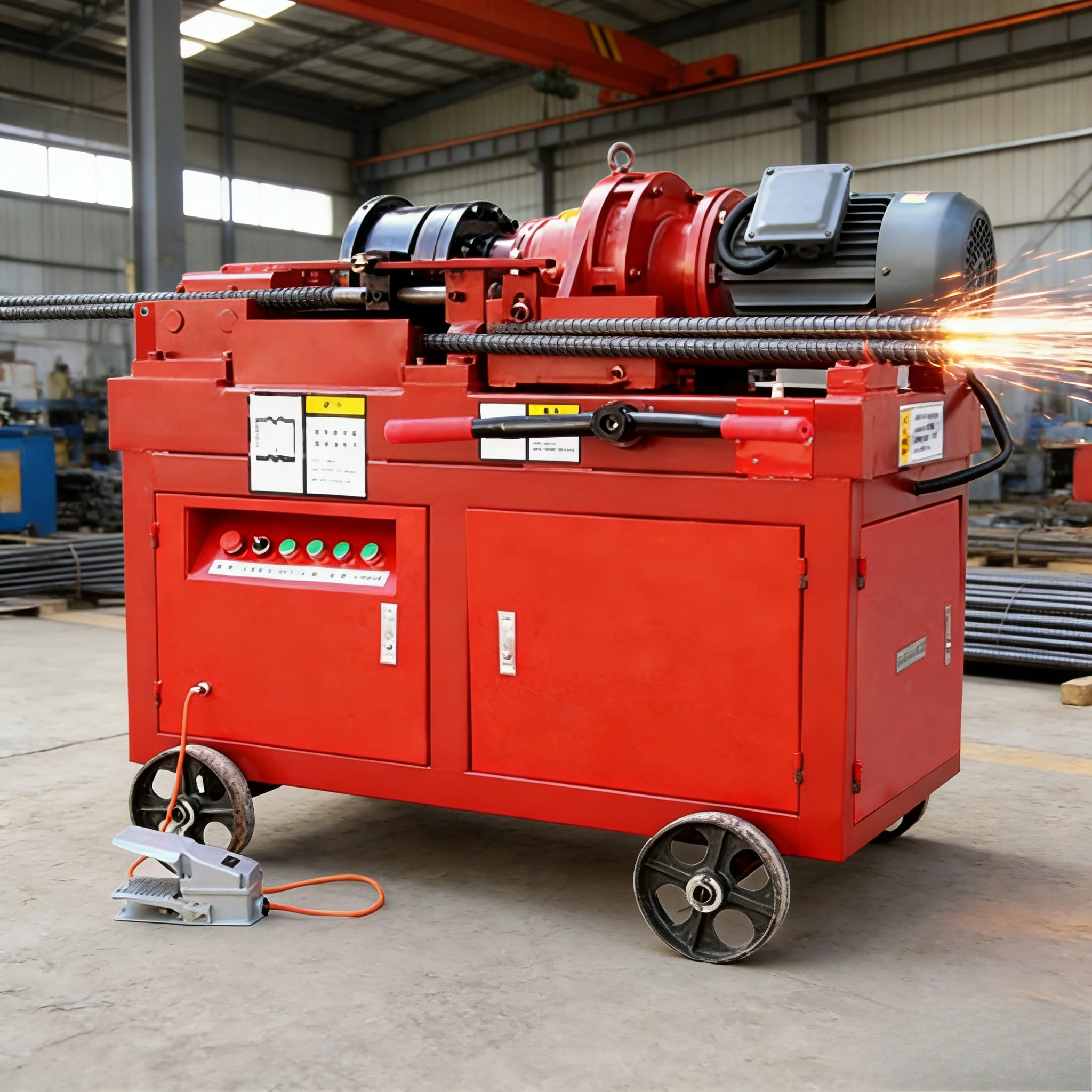 Automatic Rebar Parallel Thread Processing Machine Rebar Thread Rolling Machine 16-40mm Steel Rod Bar Threading Machine