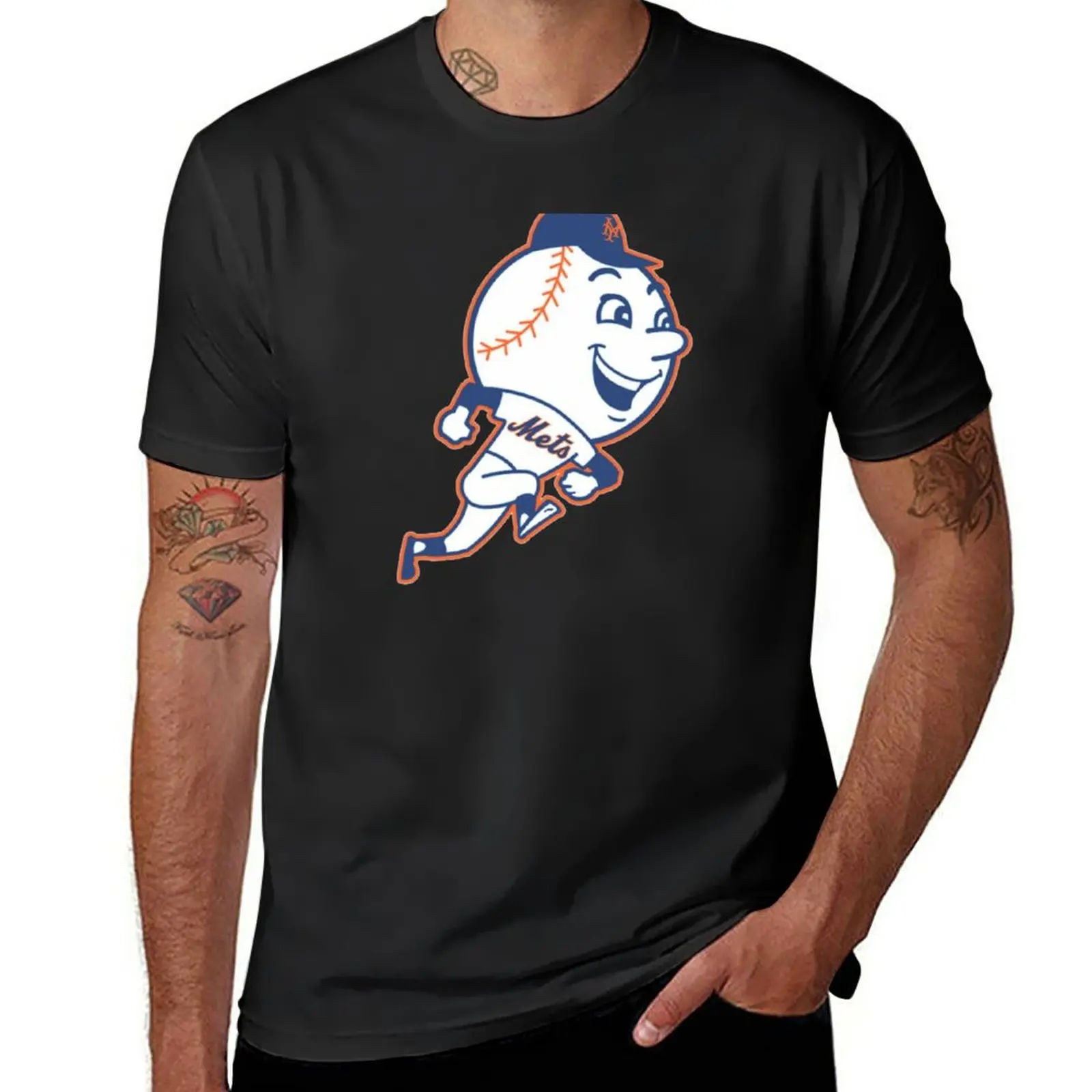 New New Mr Mets-NY T-Shirt custom t shirts black t shirt mens t shirt graphic