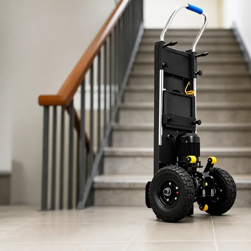 Electric Crawler Climbing Truck Automatic Stair Climbing Hand Truck for Building Materials Heavy Duty Labor Saving Dolly