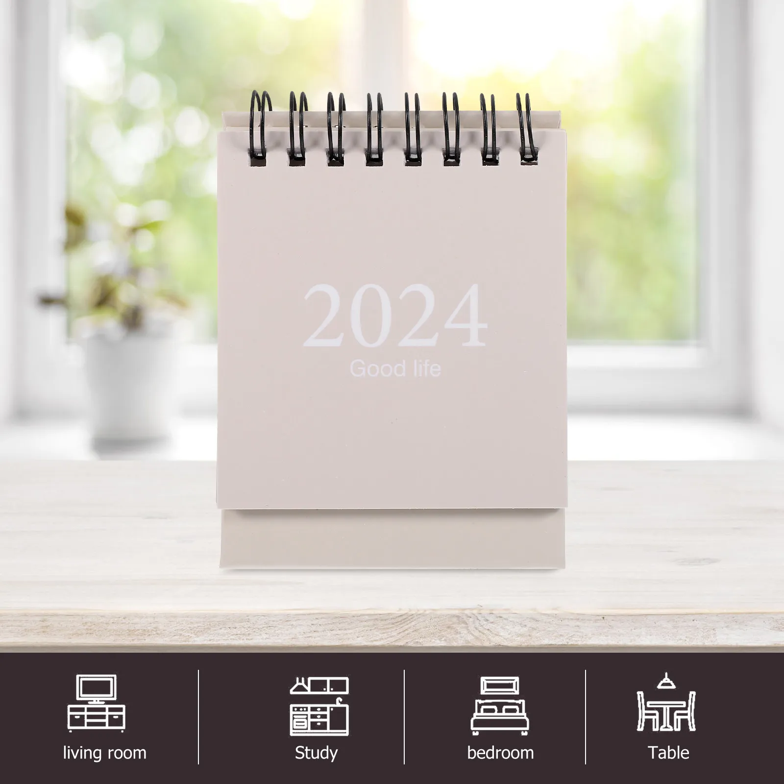 

Mini Desk Calendar 2024 Small Tabletop Calendar Thick Paper Monthly Planner for Office Home Decor Daily Reminder Birthday