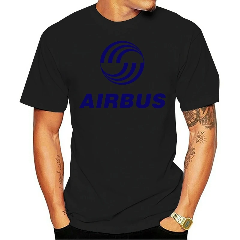 t shirt Airbus Aircraft Aerospace Company Logo White T-Shirt Mens Round Neck Short Sleeves Bottoming T-shirt