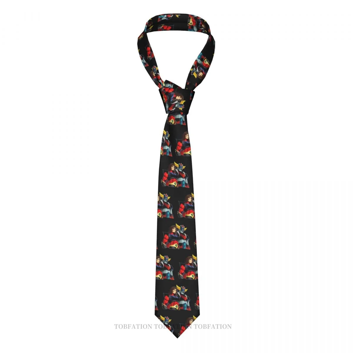 Actarus Print Ties UFO Robot Goldrake Grendizer Casual Unisex Neck Tie Daily Wear Narrow Striped Slim Cravat