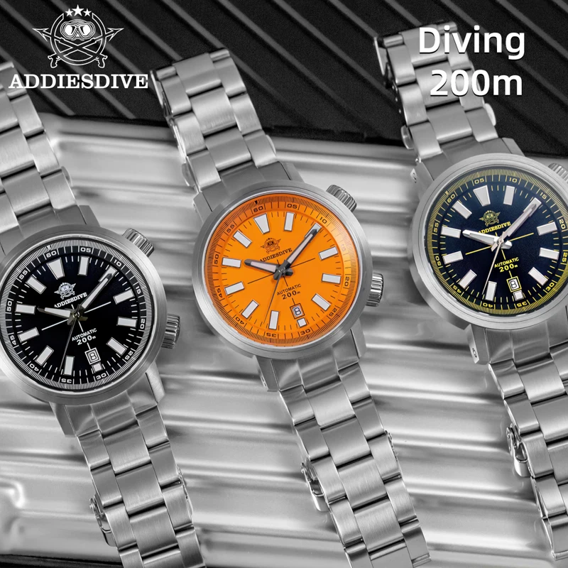 ADDIESDIVE Men Luxury Watch BGW9 Super Luminous Japanese AD2093 8215 Sapphire Grass 20Bar Waterproof Automatic Mechanical Watch