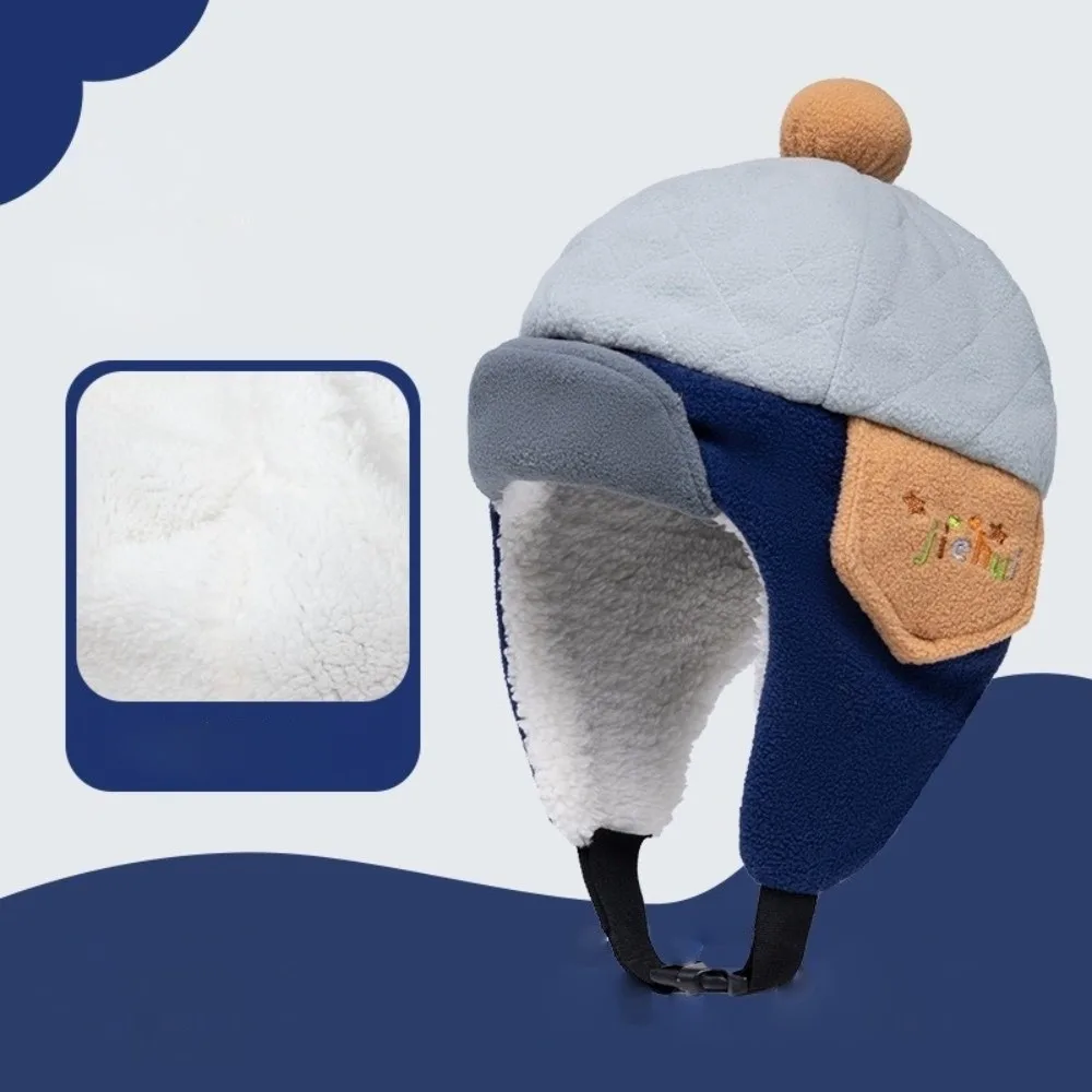 

New Warm Lei Feng Hat Coldproof Windproof Pullover Cap Polar Fleece Ear Protection Hat 2-10Y