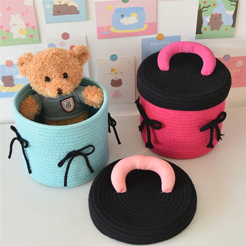 

RALCA-Woven Storage Baskets Living Room Desktop Sundries Storage Baskets Toy Storage Boxes Furniture Decoration Racks