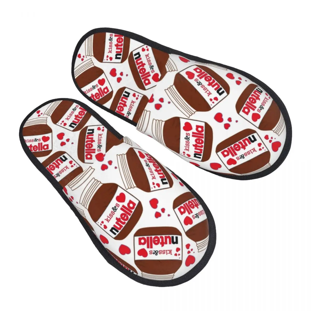 

Italy Nutellas Jar House Slippers Women Soft Memory Foam Slip On Spa Slipper Shoes