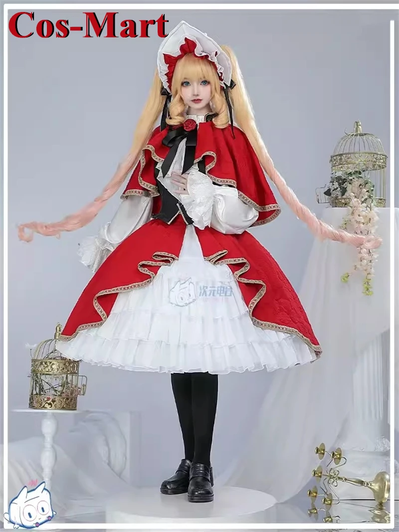 Cos-Mart Anime Rozen Maiden Reiner Rubin Cosplay Costume Gorgeous Sweet Red Formal Dress Role Play Clothing 20th Anniversary