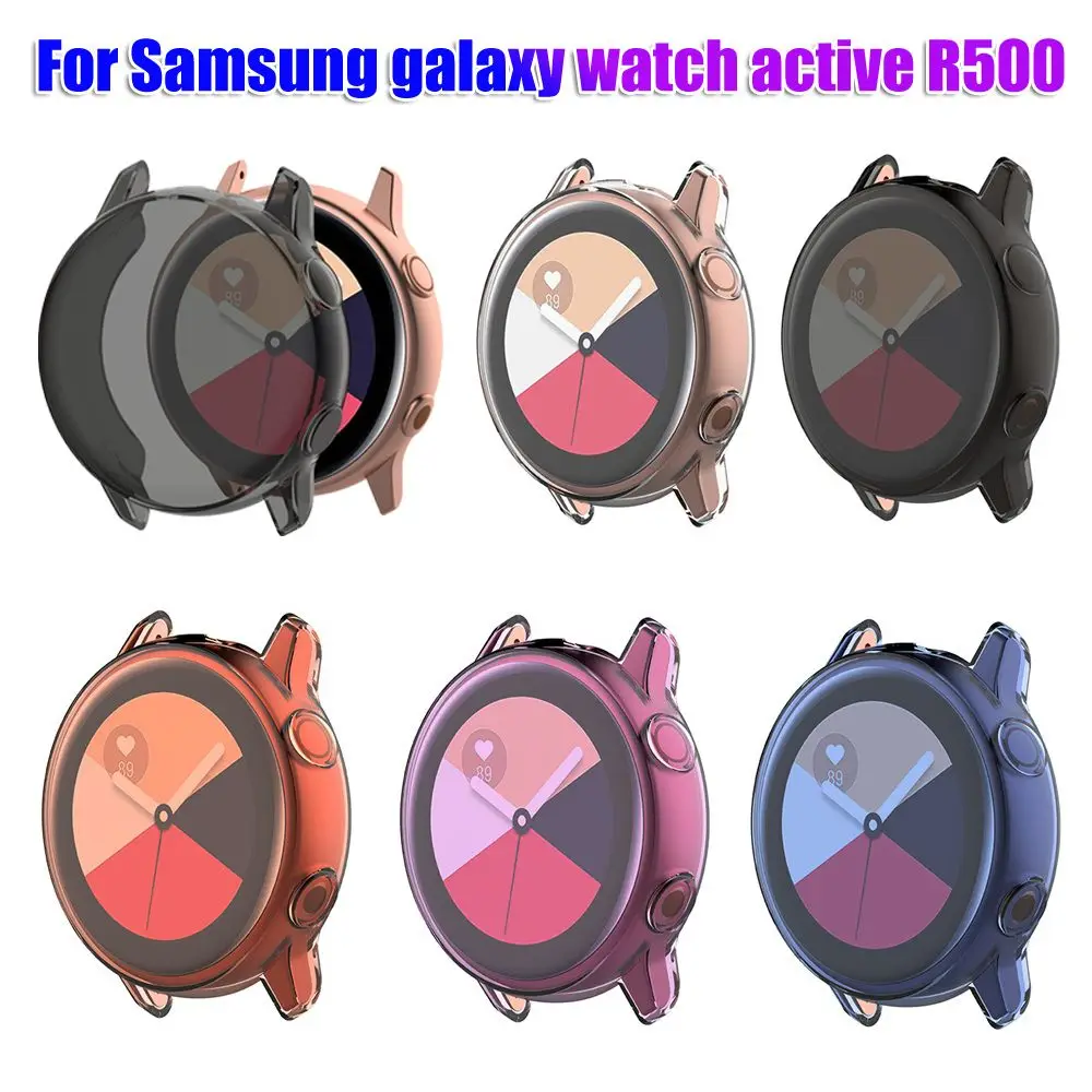 Protector de pantalla de caja de reloj de TPU de cubierta completa suave a prueba de golpes clásico de 40 mm para Samsung Galaxy Watch Active