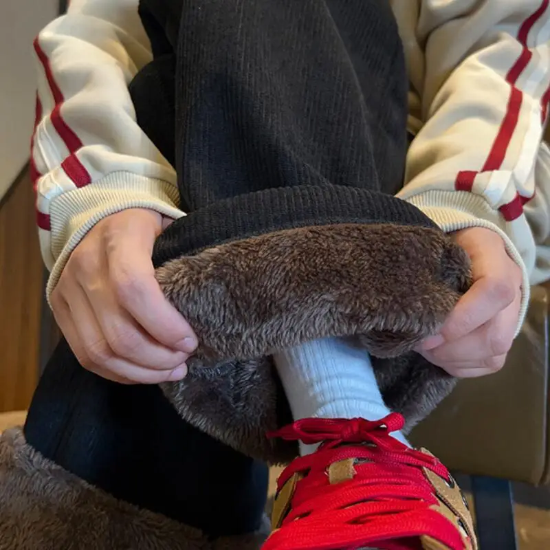 

Мужская одежда Мужские брюки Y2K Одежда Зимние брюки Осенняя одежда Спортивные штаны Молодежный наряд Повседневная одежда Свободные утепленные комбинезоны