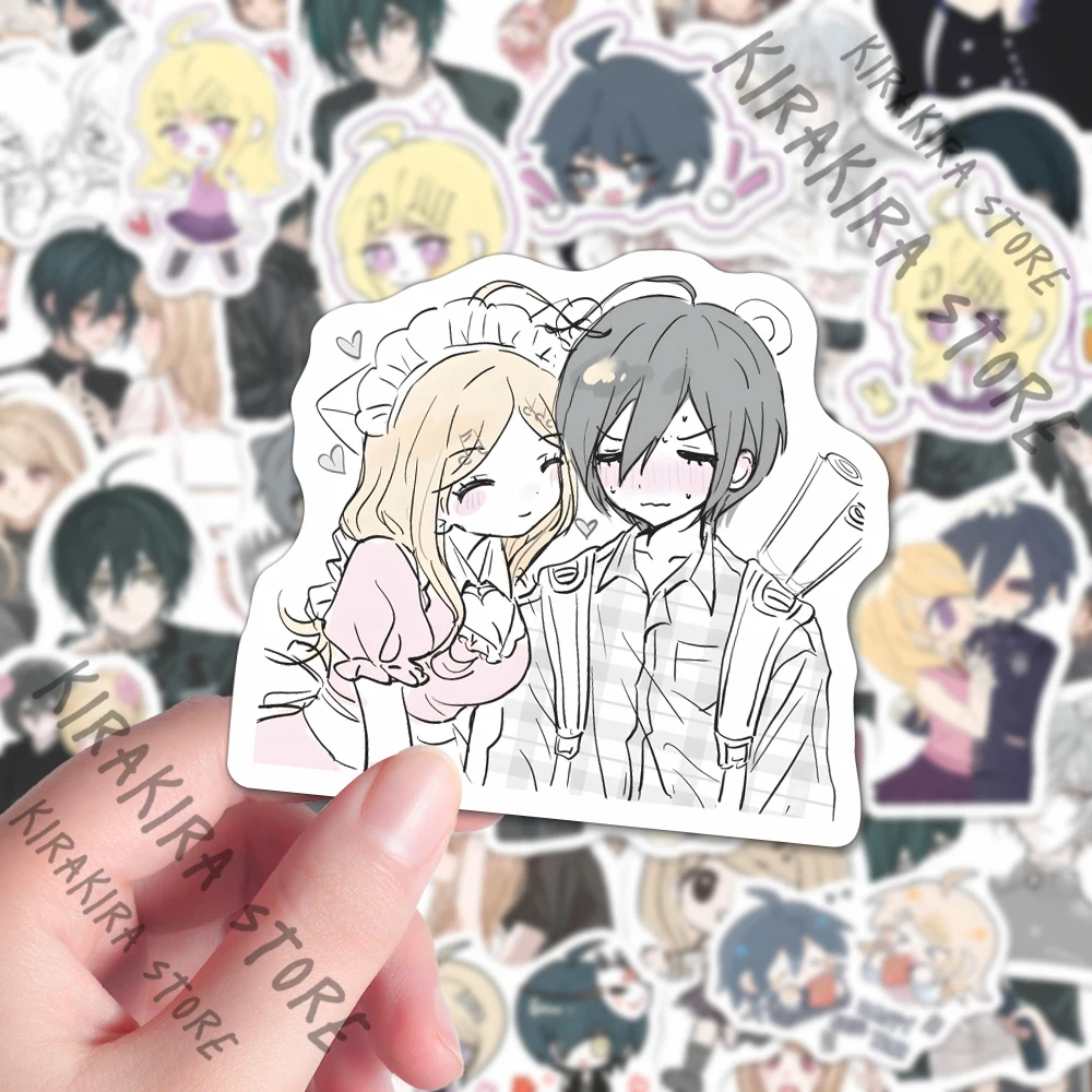 Danganronpa Kaede Akamatsu Saihara Shuichi ملصقات مقاومة للماء ملصق Anaxa أنيمي لتقوم بها بنفسك ملصق مائي تأثيري الحلي 69 قطعة تزين #3