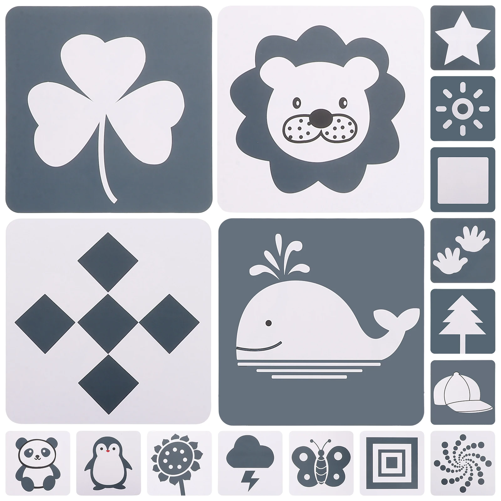 2 set di carte di stimolazione visiva ad alto contrasto nero bianco giocattoli per bambini flashcard per neonati bambini giochi di puzzle di formazione prescolare