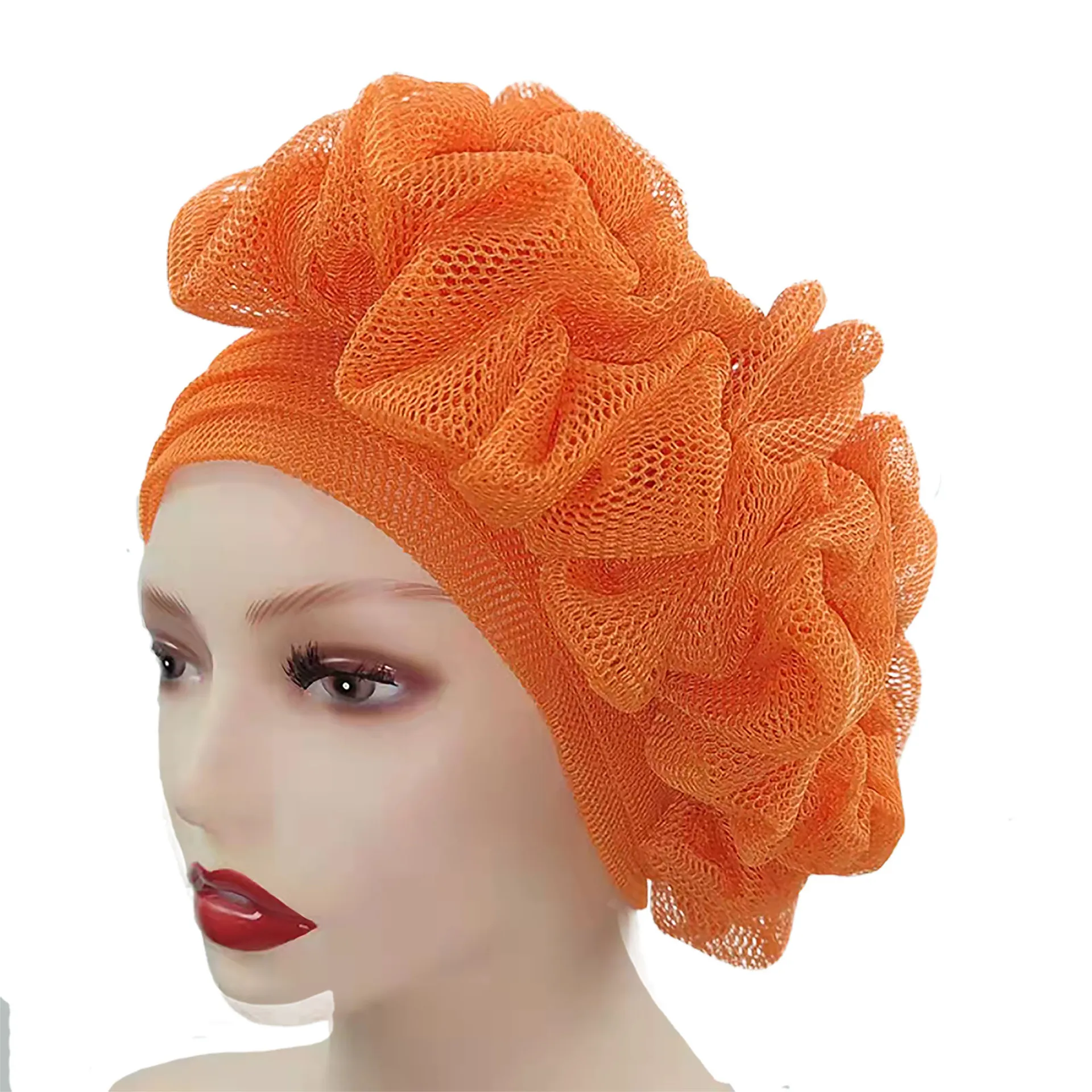 2022 New Fashion Style African Women Solid Color Headtie African Caps African Headtie