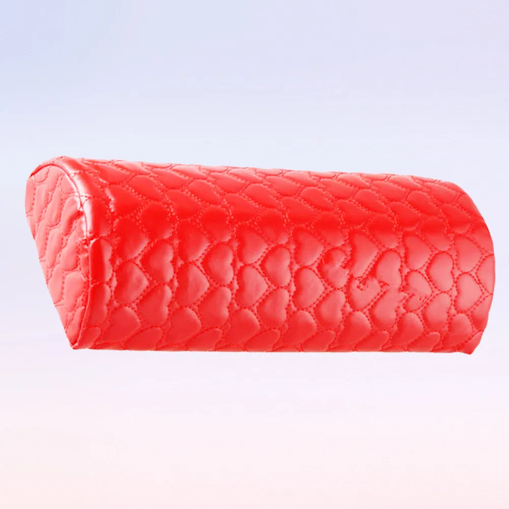Portable Red PU Wrist Cushion Nail Pillow Comfortable Manicure Hand Rest Salon Nail Cushion Manicure Pillow