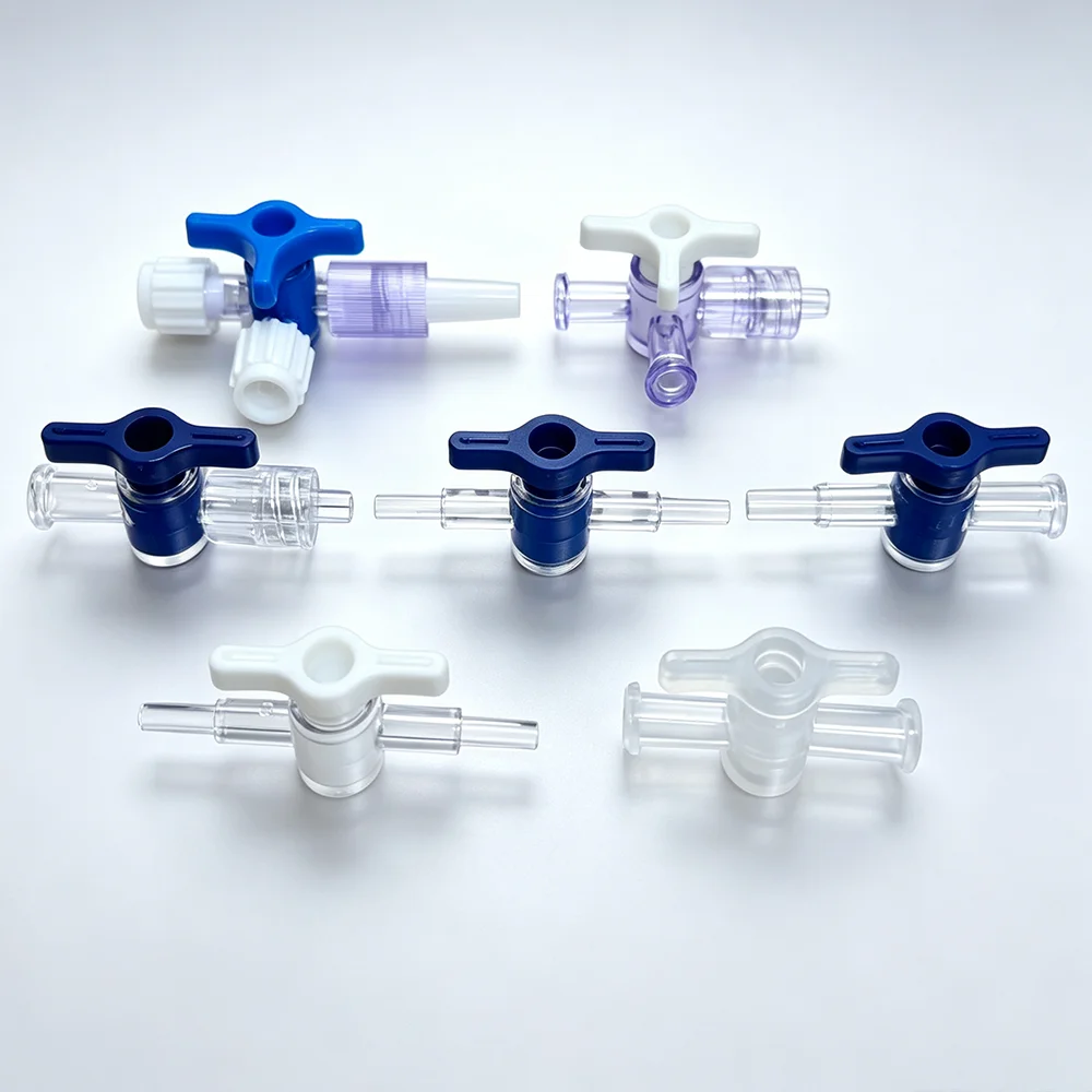 10PCS Two-way 3-Way Plastic Stopcock Valve Medical Flow Control Switch Valve for Laboratory Medical Use