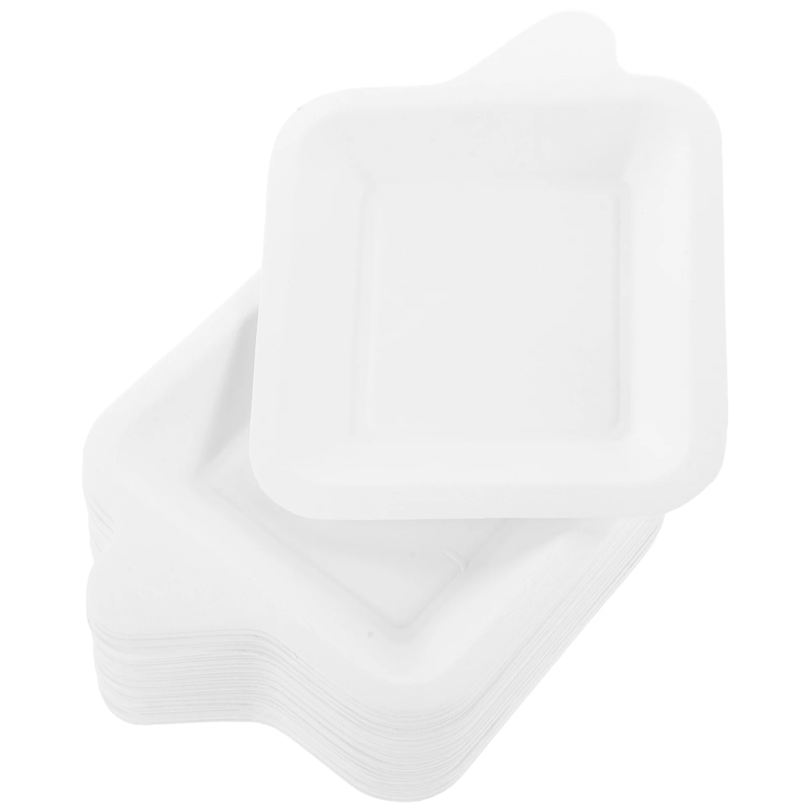 

40 pcs Cake Paper Plates Elegant Disposable Dinner Square Clean Safe Size Biodegradable Eco Friendly Kitchen Supplies