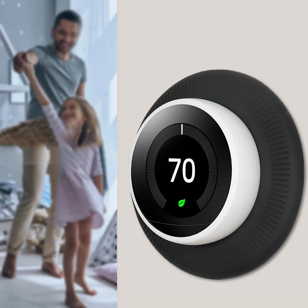 Thermostat-Silikonhülle, Nest-Thermostat-Gehäuse, Display-Helligkeit, einfach zu installieren, Lichthelligkeit, moderner Look