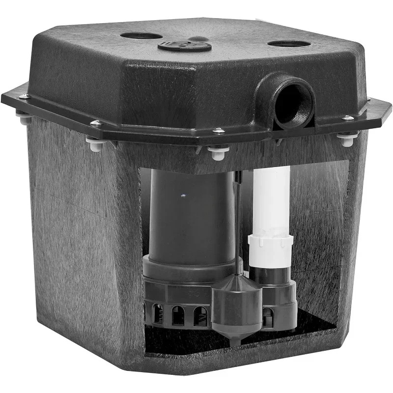 92072-U 1/3 HP Remote Sink Drain Pump System, Black