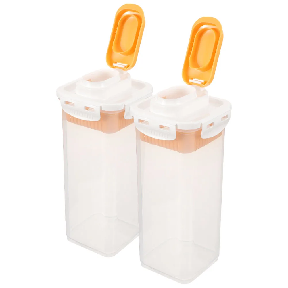

2Pcs Laundry Detergent Dispenser Box Transparent Airtight Container for Powder Liquid Soap Storage Laundry Room Organizer Home