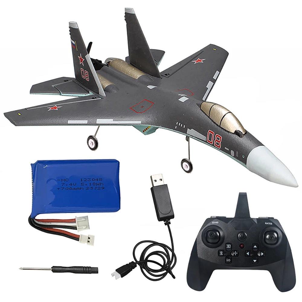 Upgraded Brushless Motor SU-35 Fighter QF009 375mm Wingspan 3D/6G Switchable 6-Axis Gyro 2.4G 4CH EPP RC Airplane Aircraft Fixed