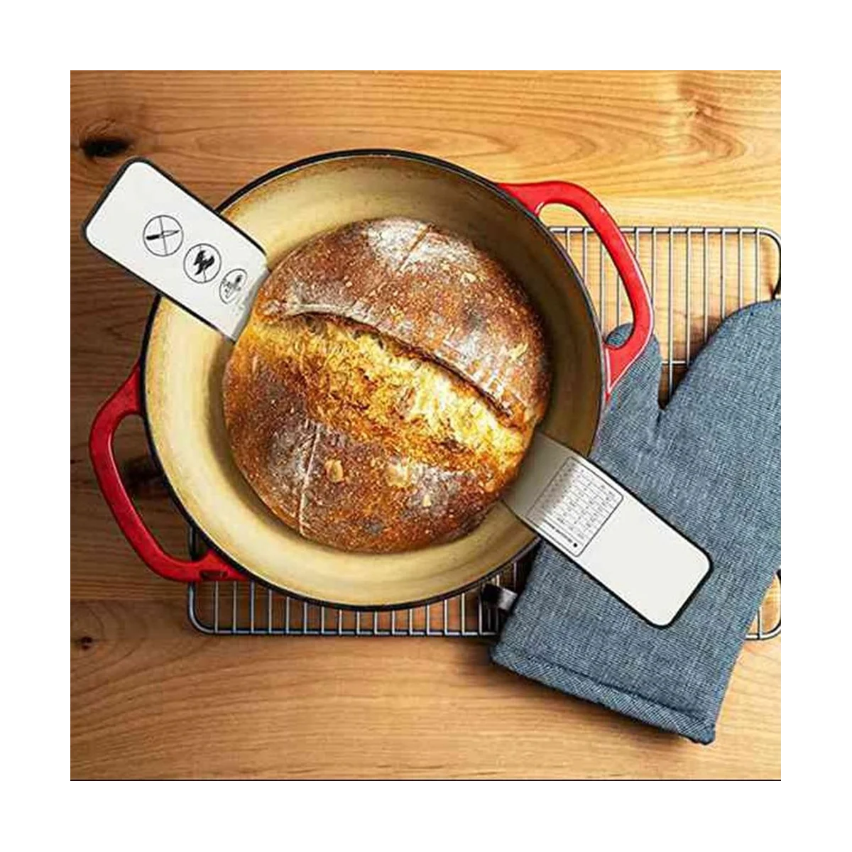 Tappetino da forno in silicone da 2 pezzi per forno olandese, tappetino da forno antiaderente con manico lungo, fogli riutilizzabili da 8,3 pollici, nero