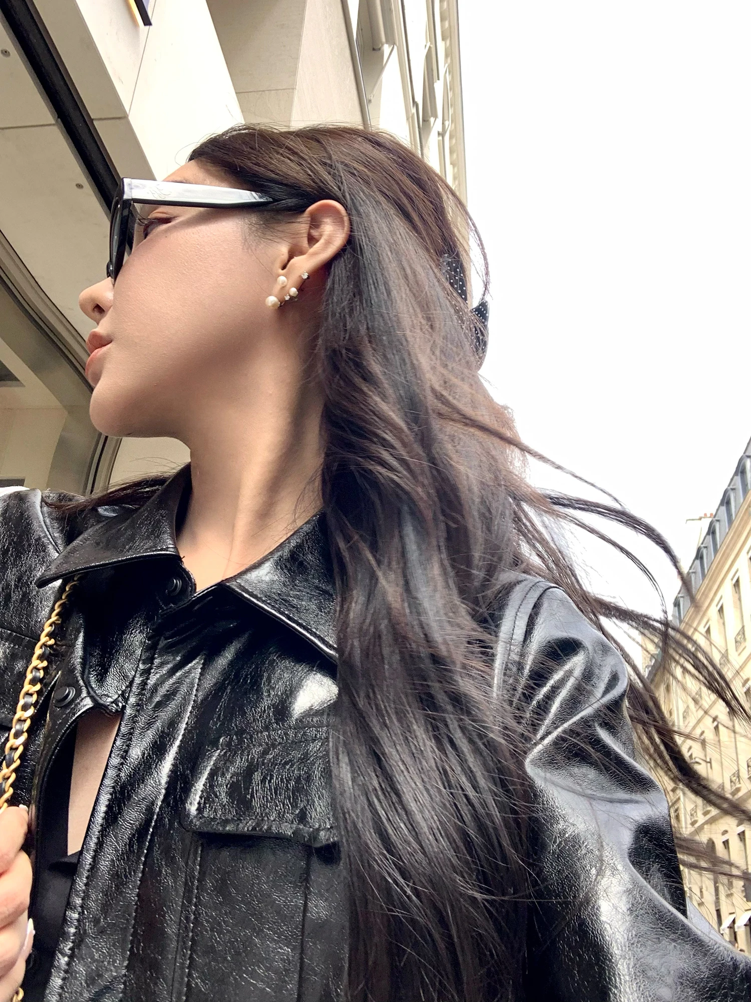 Schweele ベルリンストリート エコオイルワックスレザー ヴィンテージ H ダブルポケットジャケット ハイエンド感覚コート アウター レディースファッション