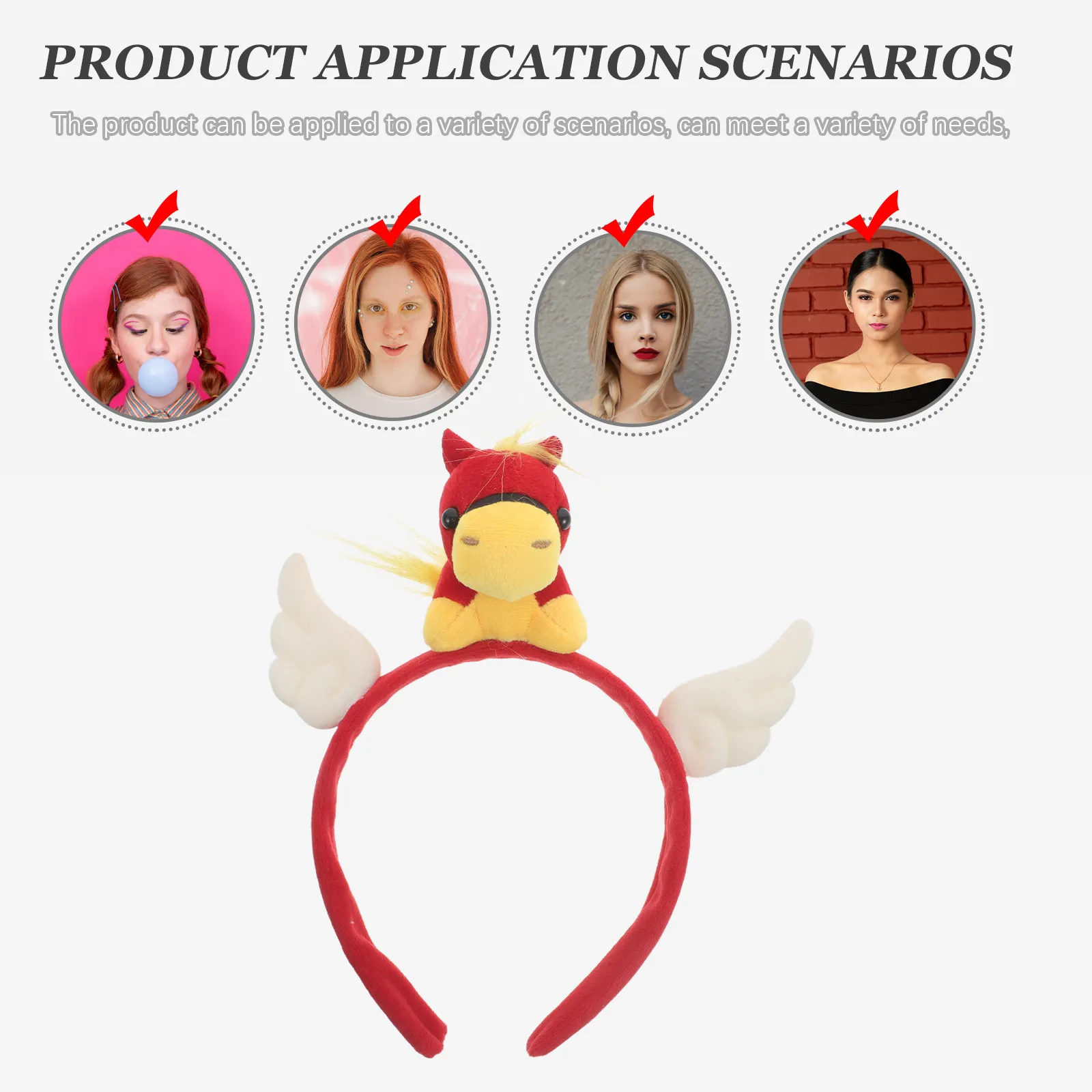 Zodiac Horse Cartoon Headband 2026 New Year Hair Hoop Animal Dress Up Props Birthday Party Cosplay Hair Accessories Festive