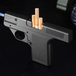 EDC Creative Pistol Shape Cigarette Box Windproof Cigar Torch Fire Start Gifts Toys for Men