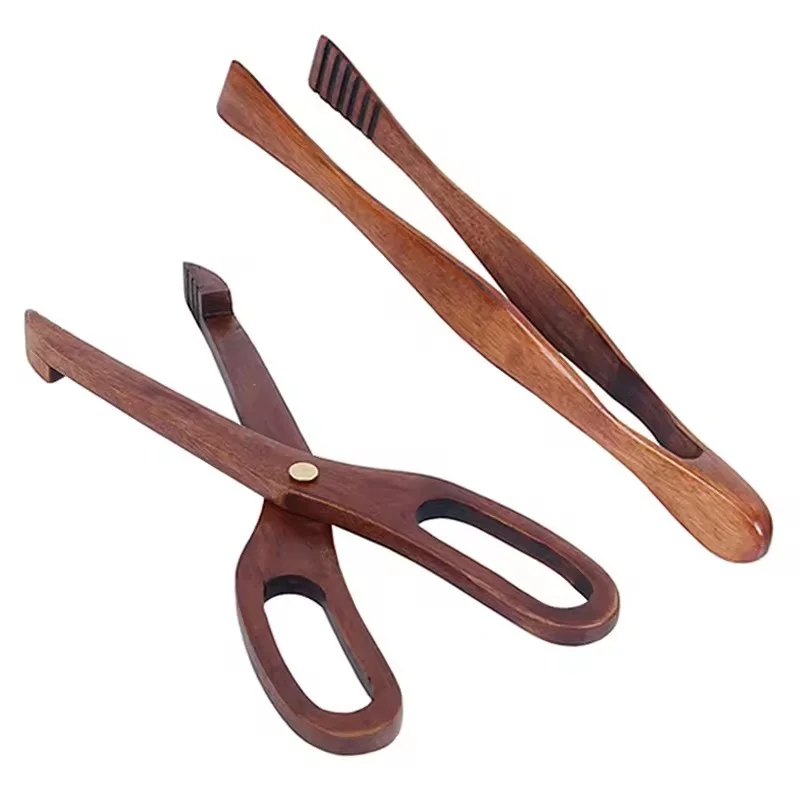 

Wooden Tongs Kitchen Food Tweezers Scissor Tongs Barbecue Cooking Tongs Bread Toast Meat Salad Clamp Wood Kitchen Accessories