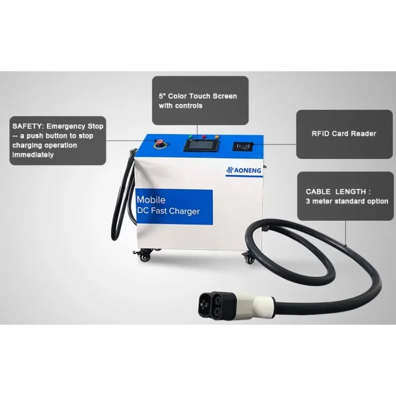 شاحن ذكي صديق للبيئة 30KW CCS2 EV طاقة جديدة محطة شحن تيار مستمر متنقلة للاستخدام المنزلي IEC 62196 Din 70121 مصنع مثبت على الأرض #5