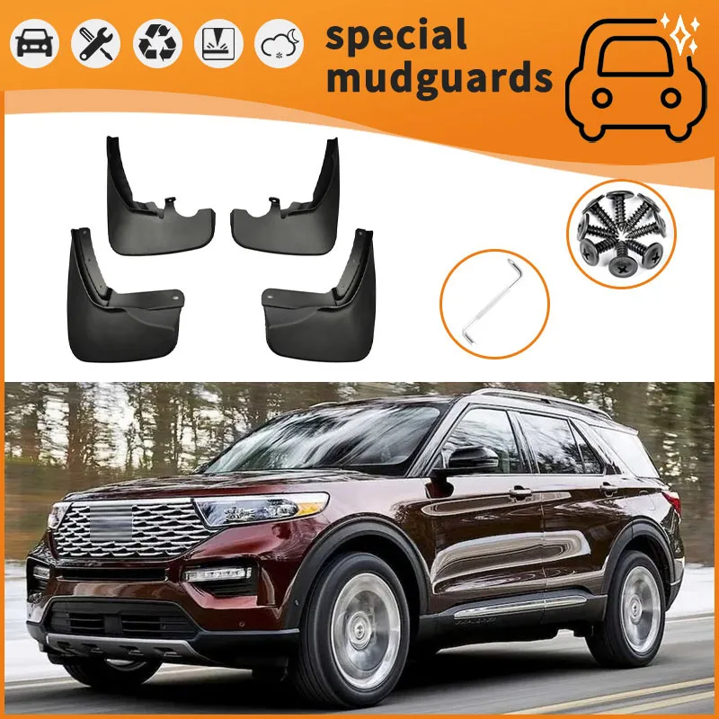 

For 20-21 Ford Explorer models Mudguards Fender Mudflaps Front Rear Flares Splash Guards Cover Car Accessorie