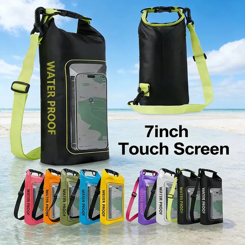 

2L Swimming PVC Pack Dry Bag Touch Screen Outdoor Waterproof Shoulder Kayak Bags Trekking Drifting Rafting Surfing Boating Bag