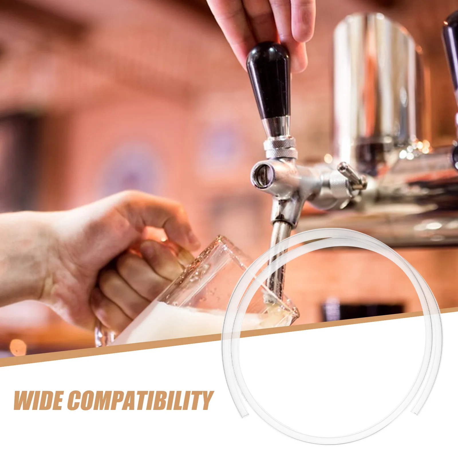 ビール醸造ホース 柔軟な透明な生ビールラインチューブ ワイン醸造飲料ディスペンシング用交換ディスペンシングライン