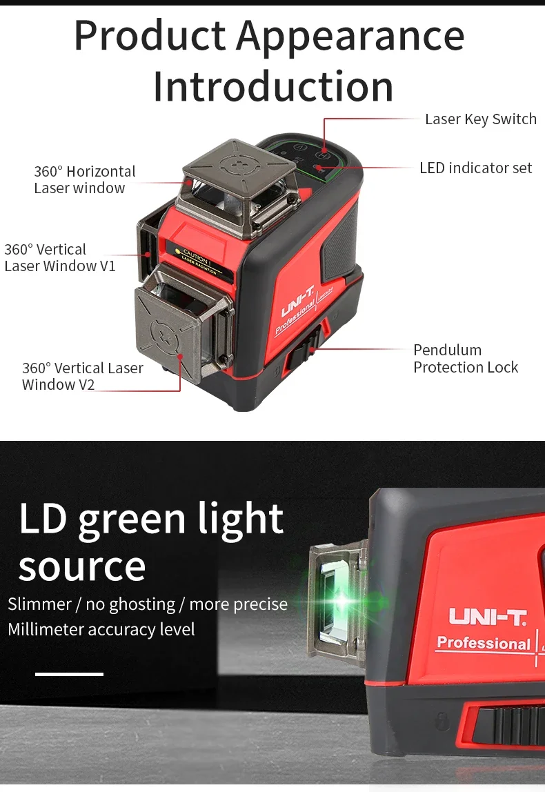 16/12 Lines 4D Laser Level green line SelfLeveling 360 Horizontal And Vertical Super Powerful Laser level green Beam laser level