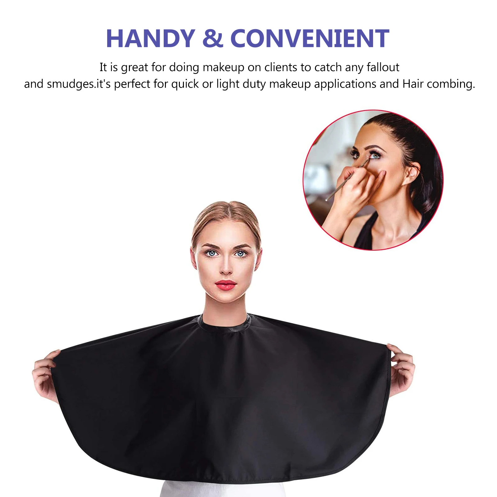 

Waterproof Hair Cape Black Perm Shawl Disposable Salon Haircloth Gown For Men Women Salon Hair Cape Barber Shop Use