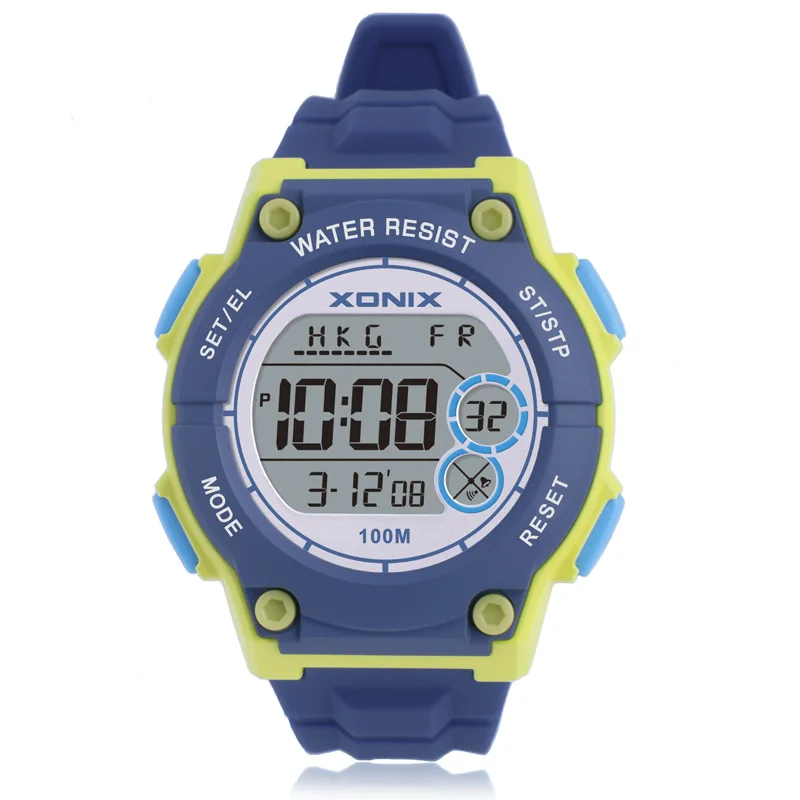 XONIX New Fashion LED Luminous Swim Diver Waterproof 100m  Girls Candy Electronic Outdoor Sports Student Watch KW