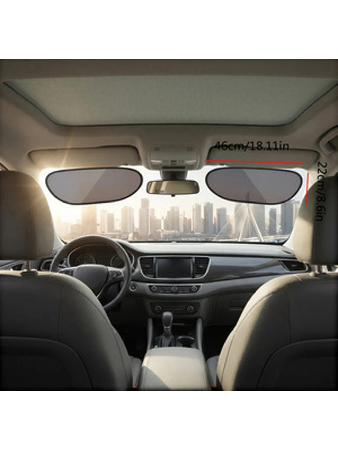 1/2 Car Sunshade, Blocking Sunlight, Sun Protection and UV Protection, Electrostatic Adsorption, Multi-Purpose Curtains