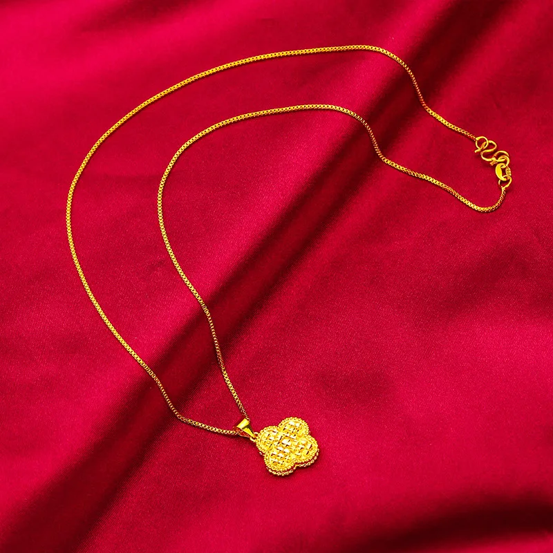 

Ins Leaf Gold Set! 24K Gold AU999 Women's, Hollow Ginkgo Light-Transmitting, Collarbone Stackable, Trendy Eye-Catching Unique
