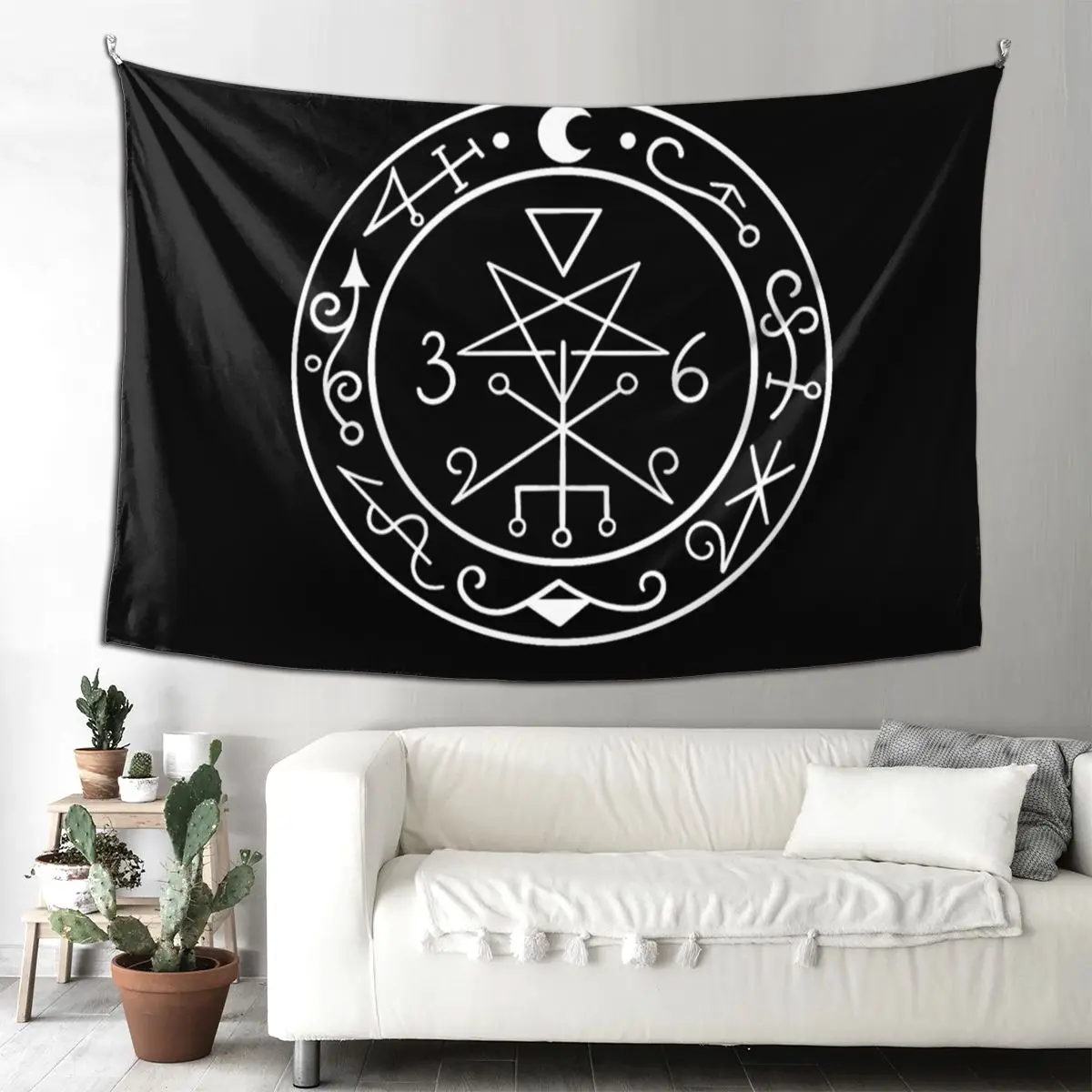 

Гобелен Lilith Sigil, художественный настенный эстетический домашний декор, гобелены для гостиной, спальни, общежития, комнаты