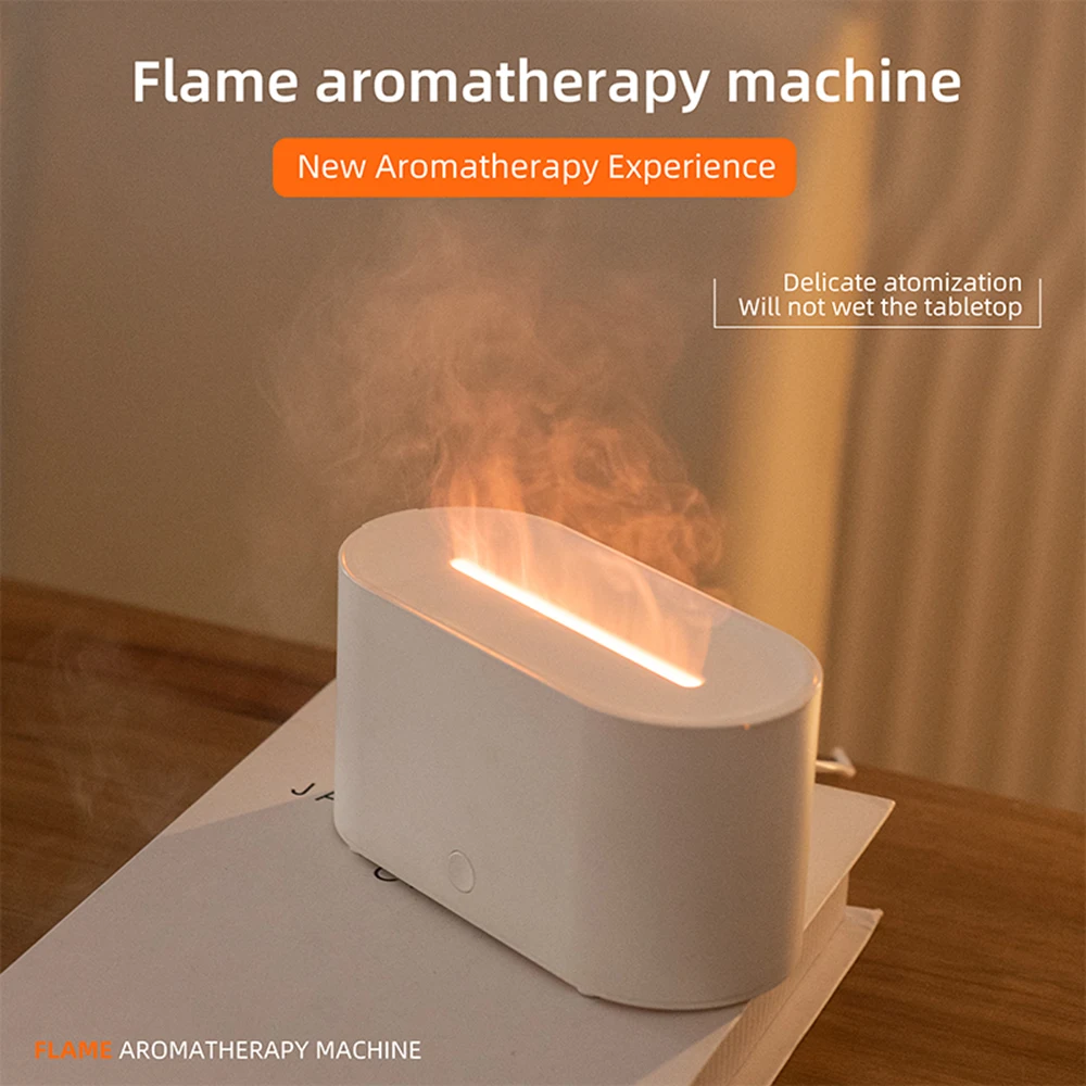 لهب ملون النار الناشر المرطب زيت طبيعي الناشرون فائقة الهدوء رائحة الزيوت الأساسية الروائح 7 ألوان وسائط