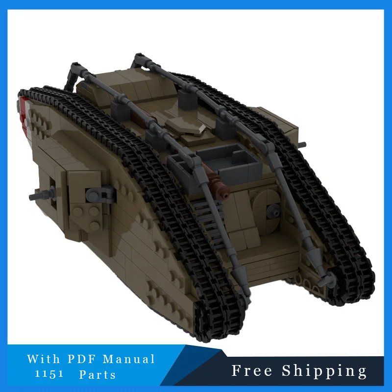 

1151 PCS MOC Creative Building Block Large Retro Tank Modular Model Education Assembly Toy Set For Boys Birthday Christmas Gifts