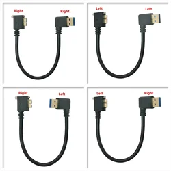 USB 3.0 Cable, USB 3.0 A to Micro B Cable, 90 Degree USB 3.0 Micro B Cable with Dual Screw Locking Hard Drive Cable 0.2M