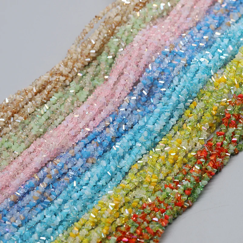 Mixed color Triangle Crystal Glass Beads 3mm 142pcs Loose Crystal Glass Beads For Jewelry Making DIY Earring Necklace