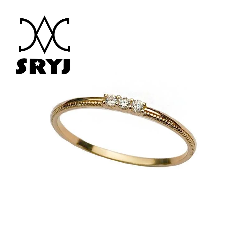 

SRYJ 925 Silver Japanese Chic Delicate Stackable Rings For Women Trendy Edgy Student Fashion Versatile amp Insta Jewelry Gift