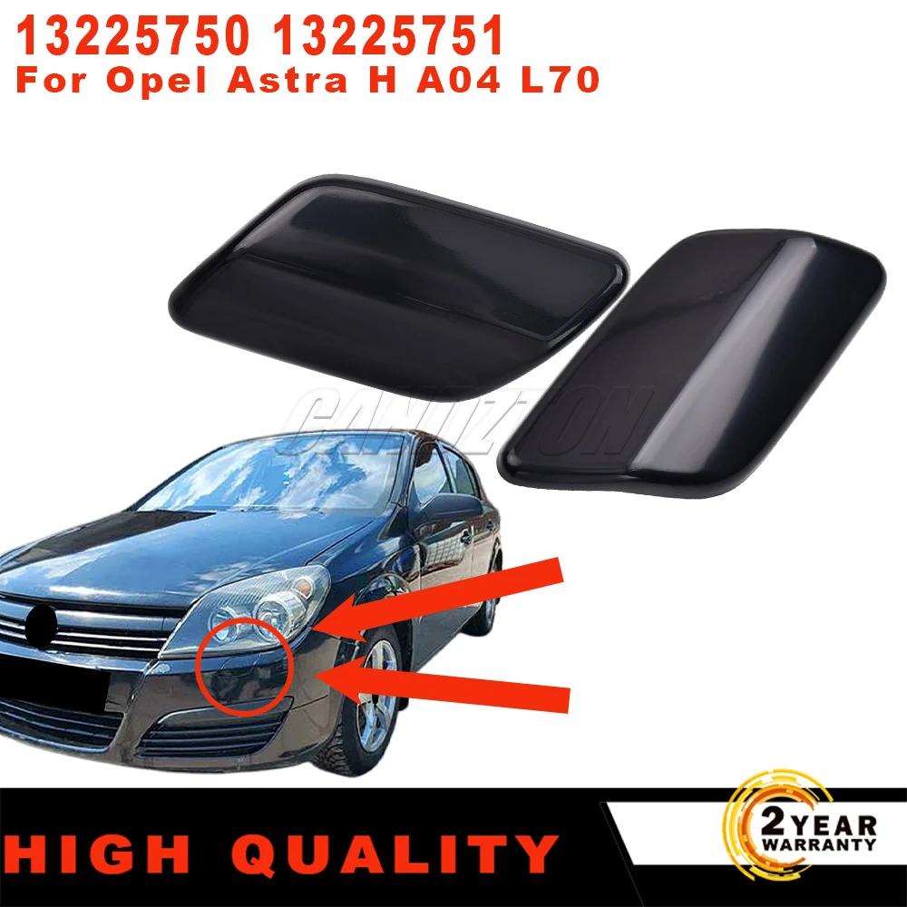 New Front Bumper Headlamp Cleaning Aperture Cover Left Right Black 13225750 13225751 For Opel Astra H A04 L70 Car Accessories