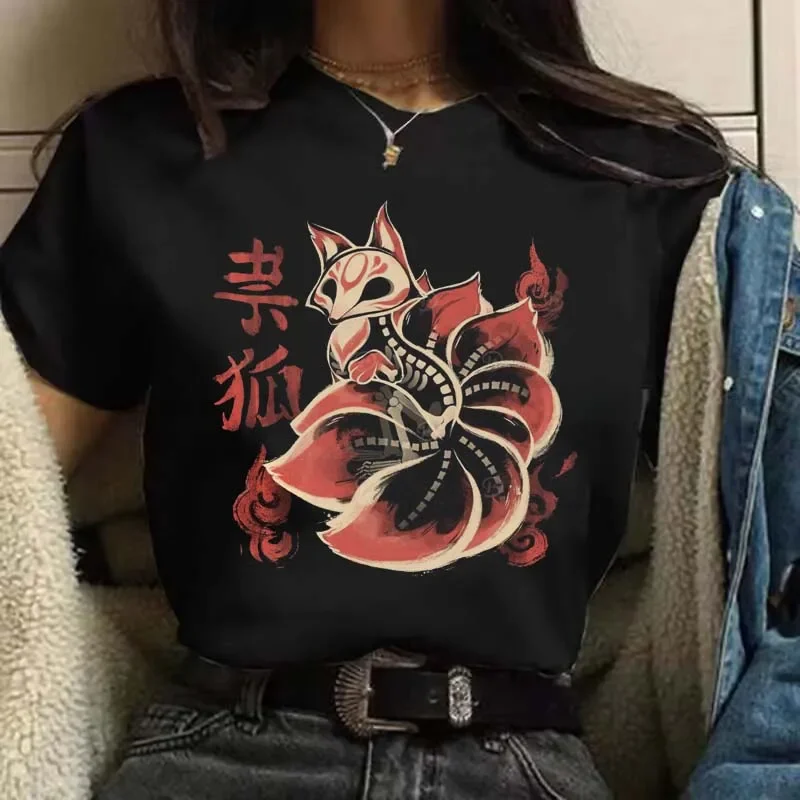 

Harajuku Japanese 90s Cute Animal Pattern T-Shirt for Women's Fashion Clothing Short Sleeved Printed Clothing Casual T-Shirt.