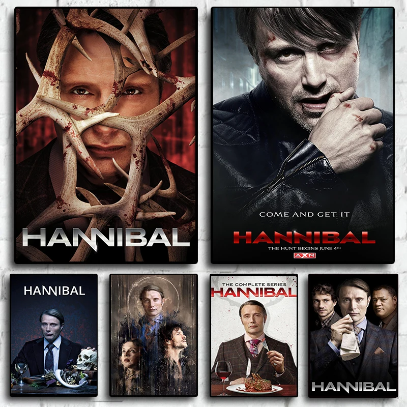 Classics Europe and America Movie Hannibal Characters Print Posters for Living Room Canvas Painting Art Home Wall Decor Pictures