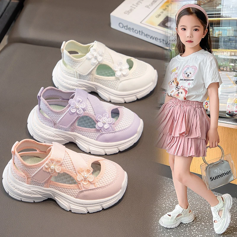 Summer Sandals New Fashion Simple Girls' Shoes Anti Slip Soft Comfort Beach Casual Shoe Breathable Versatile Simple Sports Shoes