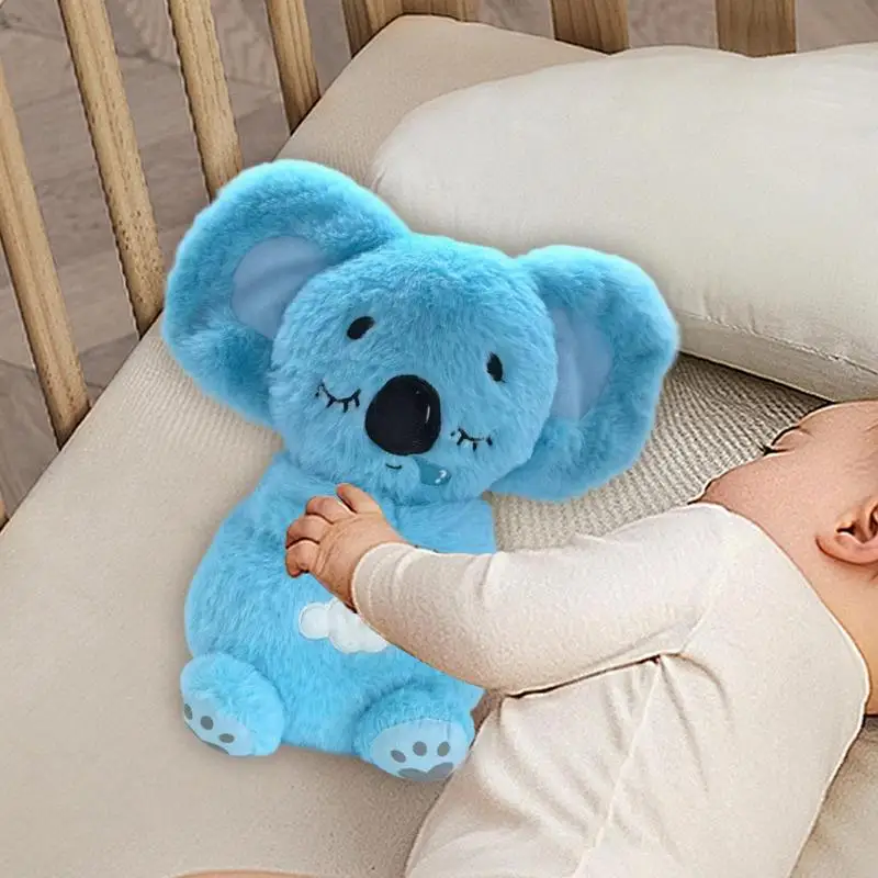 Koala Breathing Stuffed Animal Sleeping Animal Plush 4 Modes Adjustable Sleeping Koala With Musical Lights And Rhythmic