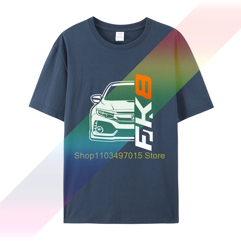 JDM Genzo Civic FK8 TypeR T-shirt T-Shirt Summer Short Sleeve O Neck Cotton Humor T Shirt Man Clothing Funny Tops & Tees